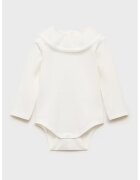 MANGO Body uni din amestec de bumbac - Alb fildes