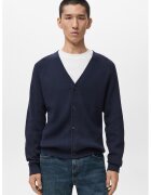 MANGO Cardigan cu decolteu in V si nasturi - Bleumarin