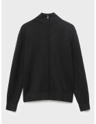 MANGO Cardigan din bumbac cu fermoar - Negru stins