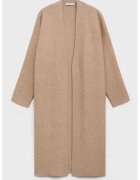MANGO Cardigan lung cu maneci cazute - fara inchidere - Maro melange