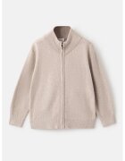 MANGO Cardigan tricotat cu fermoar - Bej deschis