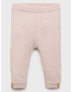 MANGO Colanti din amestec de bumbac tricotati - Roz pal