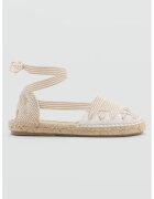 MANGO Espadrile cu model in dungi - Crem