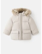 MANGO Geaca cu model uni - Maro taupe deschis
