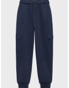 MANGO Pantaloni cargo de bumbac - Bleumarin