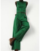 MANGO Pantaloni din amestec de in cu pensa - Verde