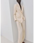 MANGO Pantaloni din amestec de lyocell cu croiala ampla si pliuri frontale - Bej deschis
