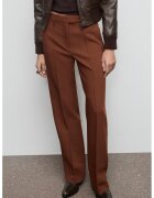 MANGO Pantaloni drepti cu talie inalta - Portocaliu stins