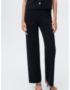 MANGO Pantaloni drepti tricotati - Negru