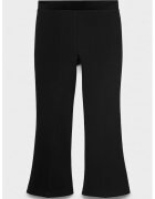 MANGO Pantaloni evazati cu pliuri - Negru