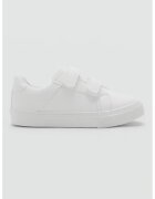 MANGO Pantofi sport de piele ecologica cu velcro - Alb