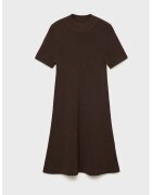 MANGO Rochie evazata din tricot - Maro inchis