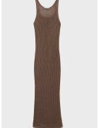 MANGO Rochie maxi de plaja - cu aspect tricotat - Maro