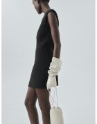 MANGO Rochie scurta cu model uni - Negru stins