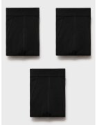 MANGO Set de boxeri cu model uni si banda elastica in talie - 3 perechi - Negru