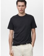 MANGO Tricou slim fit de bumbac - Albastru ultramarin