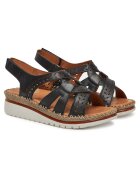 Manitu Sandale dama Schwarz 01 910278 - piele naturala - negru