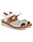 Manitu Sandale dama Weiss 03 - piele naturala - alb