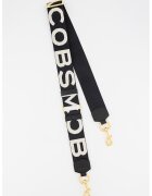 Marc Jacobs Bareta ajustabila cu imprimeu logo - pentru geanta - Negru/Alb murdar