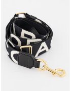 Marc Jacobs Bareta cu model logo - pentru geanta - Alb/Negru