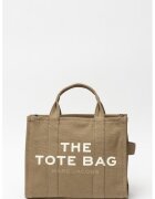 Marc Jacobs Geanta tote medie cu imprimeu logo si bareta detasabila The Canvas - Alb/Kaki - 27x32.5x12