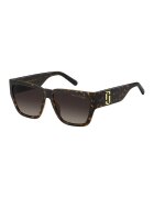 Marc Jacobs Ochelari de soare patrati cu lentile in degrade - Negru/Maro