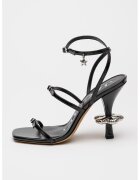 Marc Jacobs Sandale de piele cu varf patrat - Negru