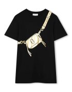 Marc Jacobs Tricou lejer cu imprimeu grafic - Auriu/Negru