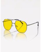 Marc Malone Ochelari de soare aviator unisex cu lentile polarizate - Argintiu