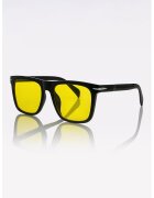 Marc Malone Ochelari de soare dreptunghiulari unisex cu lentile polarizate - Negru