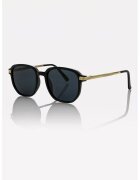 Marc Malone Ochelari de soare patrati unisex cu lentile polarizate - Auriu/Negru