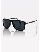 Marc Malone Ochelari de soare patrati unisex cu lentile polarizate - Negru/Argintiu inchis
