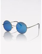 Marc Malone Ochelari de soare rotunzi unisex cu lentile polarizate - Argintiu