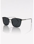 Marc Malone Ochelari de soare unisex cu lentile polarizate - Negru/Argintiu inchis