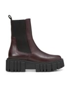 Marc O'Polo Ghete Chelsea de piele - Maro inchis