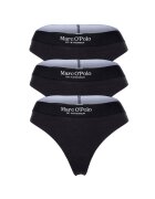 Marc O'Polo Set de chiloti tanga cu banda logo in talie - 3 perechi - Negru