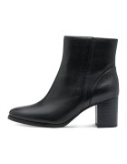 Marco Tozzi Botine de piele cu fermoar - Negru