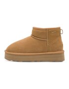 Marco Tozzi Ghete slip-on de piele intoarsa - Caramel