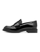 Marco Tozzi Pantofi loafer cu aspect lacuit - Negru