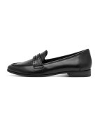 Marco Tozzi Pantofi loafer de piele cu nituri metalice - Negru