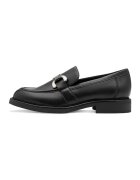 Marco Tozzi Pantofi loafer de piele ecologica cu detaliu metalic - Negru