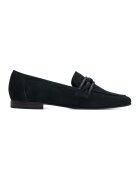 Marco Tozzi Pantofi loafer de piele intoarsa cu strasuri - Gri carbune
