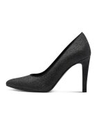 Marco Tozzi Pantofi stiletto cu aspect stralucitor - Negru