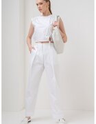 Marella Bluza crop cu decupja - Alb optic
