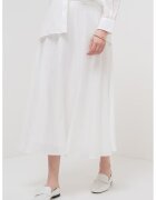 Marella Fusta midi evazata Nippon Ramie - Alb optic