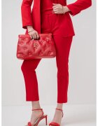 Marella Pantaloni crop cu talie inalta - Rosu