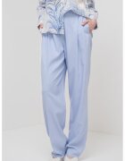 Marella Pantaloni drepti cu talie inalta - Albastru pastel
