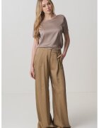 Marella Pantaloni evazati cu talie inalta - Maro deschis