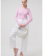 Marella Pulover slim fit cu decolteu in V si aspect striat Imola - Lila