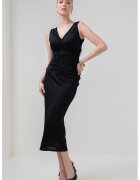Marella Rochie cambrata cu decolteu in V Harald - Negru